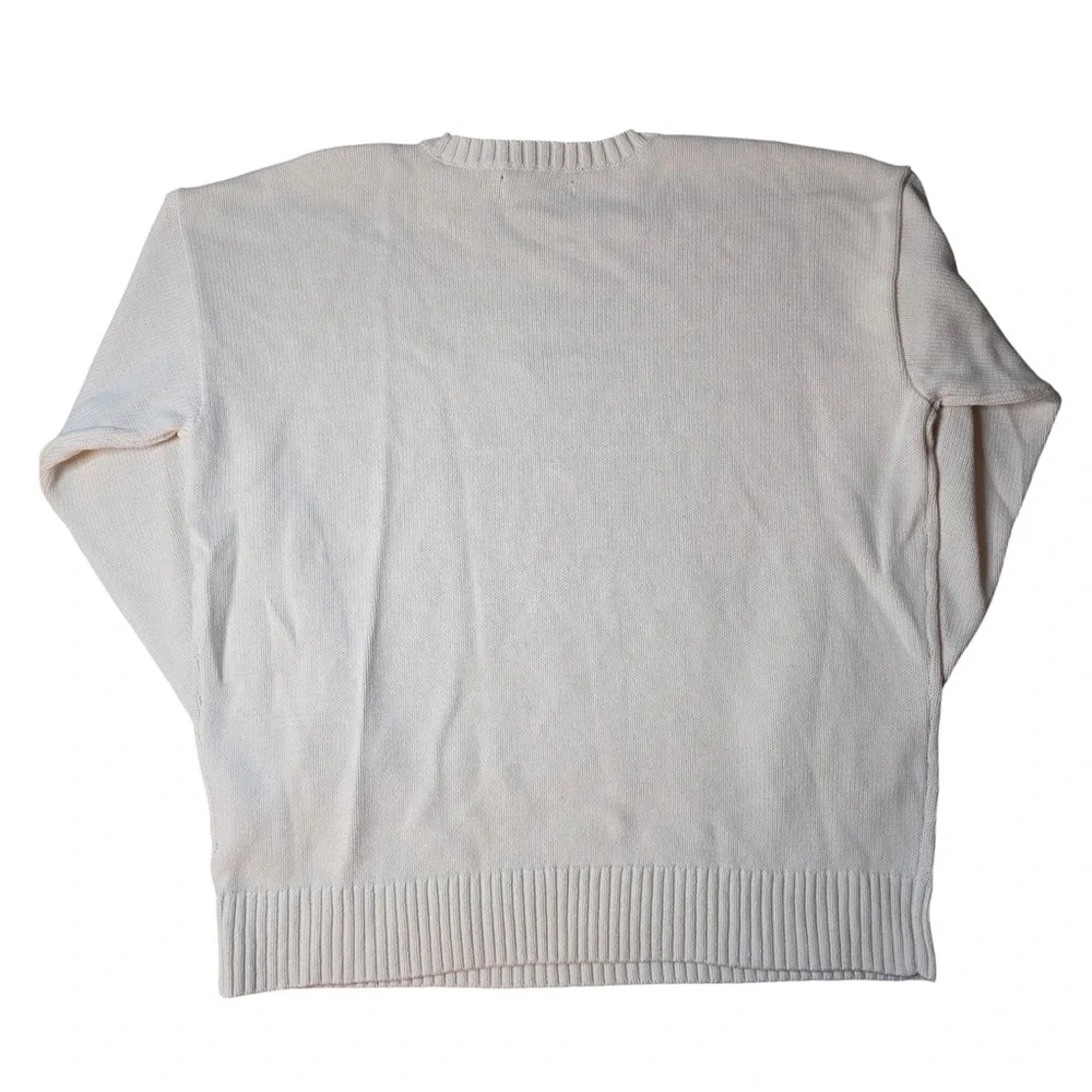 Lauren Ralph Lauren Women’s intarsia-knit cotton sweater cream various sizes - Picture 2 of 4